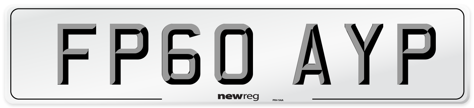FP60 AYP Number Plate from New Reg